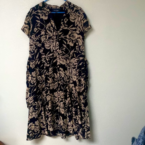 Evan Picone woman Floral Pattern Button Front Dress size 16W - Picture 4 of 9